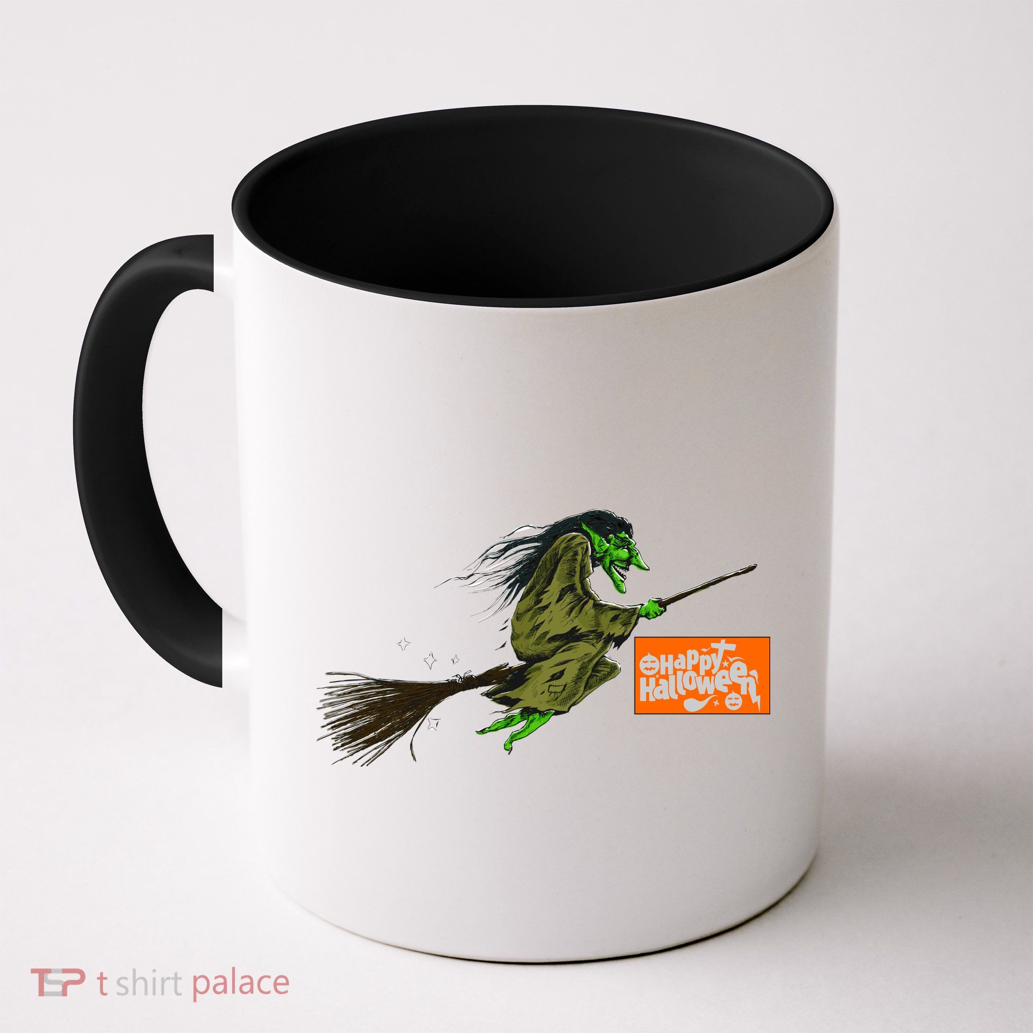 Flying Halloween Witch Mug