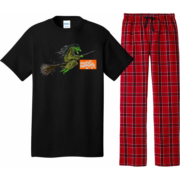 Flying Halloween Witch Pajama Set