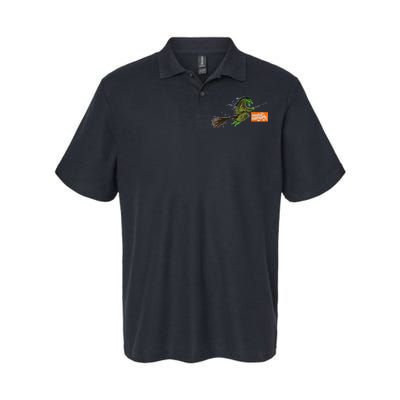 Flying Halloween Witch Softstyle Adult Sport Polo