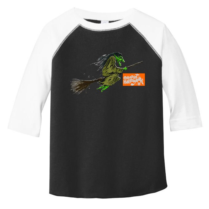 Flying Halloween Witch Toddler Fine Jersey T-Shirt