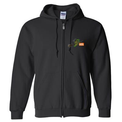 Flying Halloween Witch Full Zip Hoodie