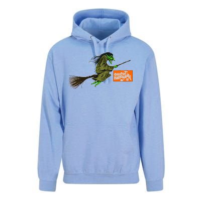 Flying Halloween Witch Unisex Surf Hoodie