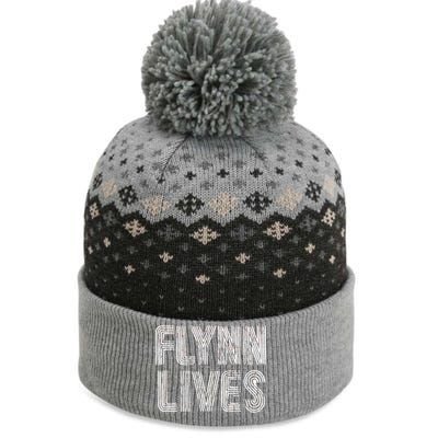 Flynn Lives Retro Logo The Baniff Cuffed Pom Beanie