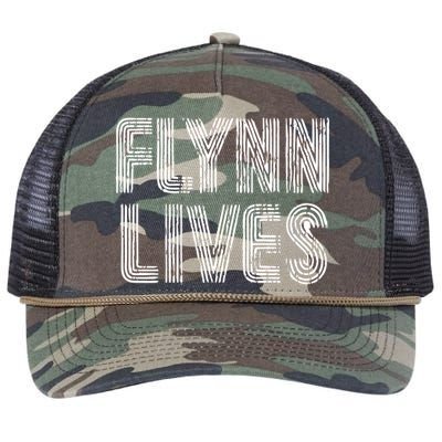 Flynn Lives Retro Logo Retro Rope Trucker Hat Cap