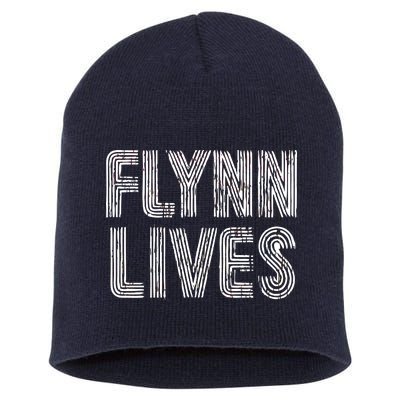 Flynn Lives Retro Logo Short Acrylic Beanie