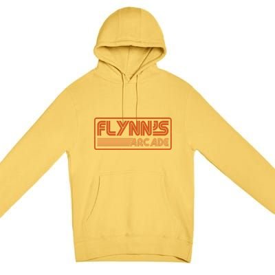 Flynn's Arcade Vintage Retro 80's Logo Premium Pullover Hoodie