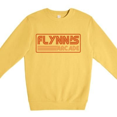 Flynn's Arcade Vintage Retro 80's Logo Premium Crewneck Sweatshirt