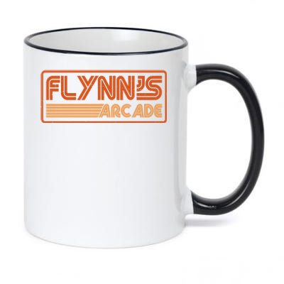 Flynn's Arcade Vintage Retro 80's Logo 11oz Black Color Changing Mug