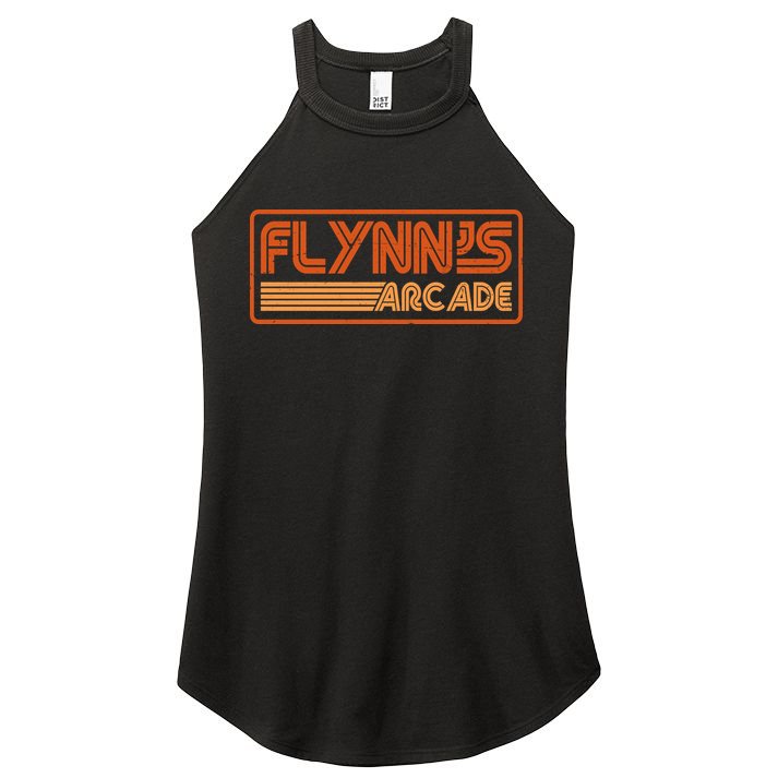 Flynn's Arcade Vintage Retro 80's Logo Women's Perfect Tri Rocker Tank
