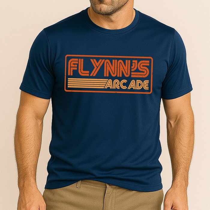 Flynn's Arcade Vintage Retro 80's Logo Performance Shirt