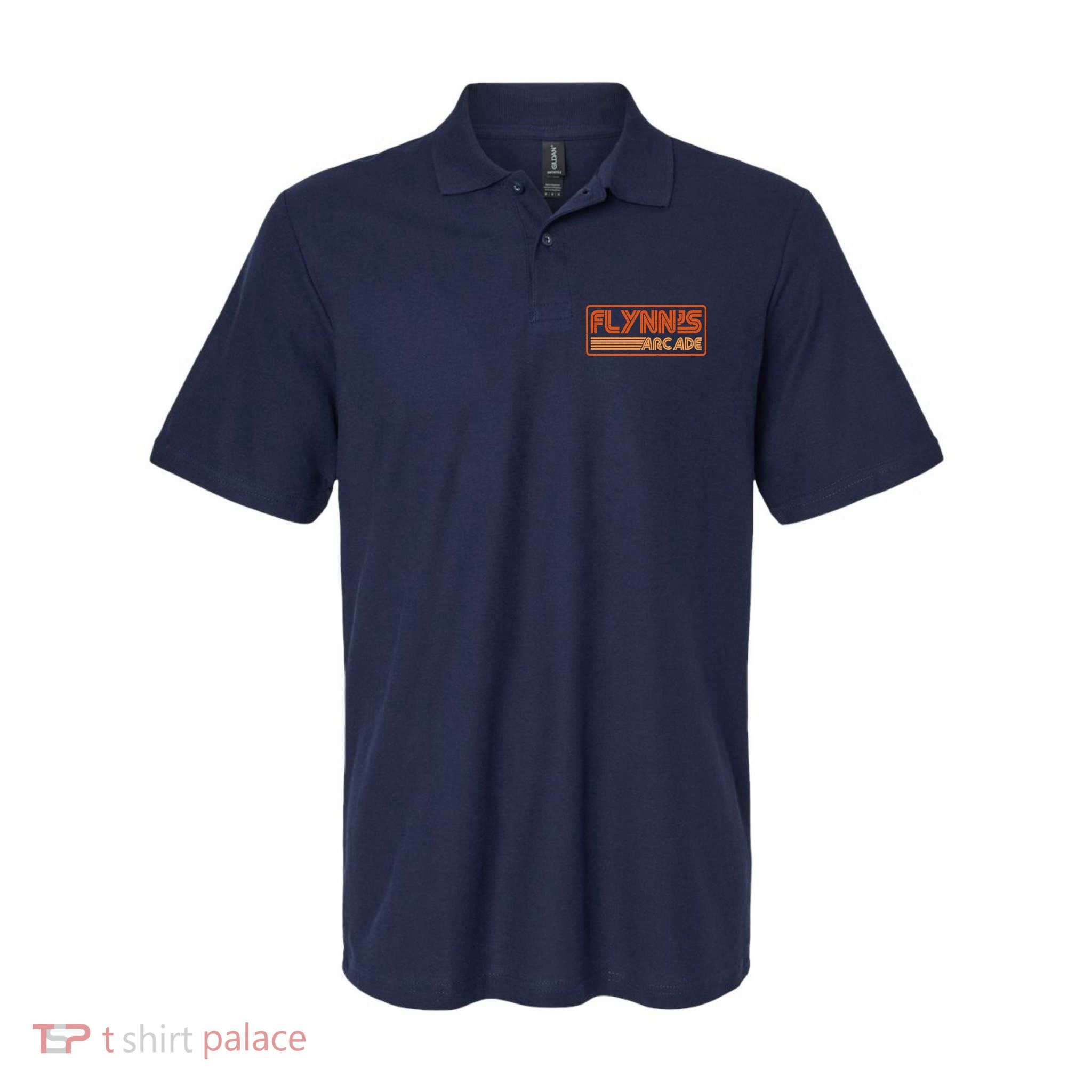Flynn's Arcade Vintage Retro 80's Logo Polo