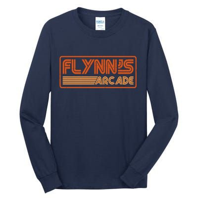 Flynn's Arcade Vintage Retro 80's Logo Tall Long Sleeve T-Shirt