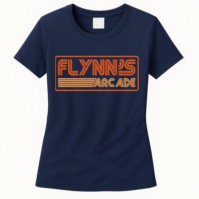 Flynn's Arcade Vintage Retro 80's Logo Womens T-Shirt