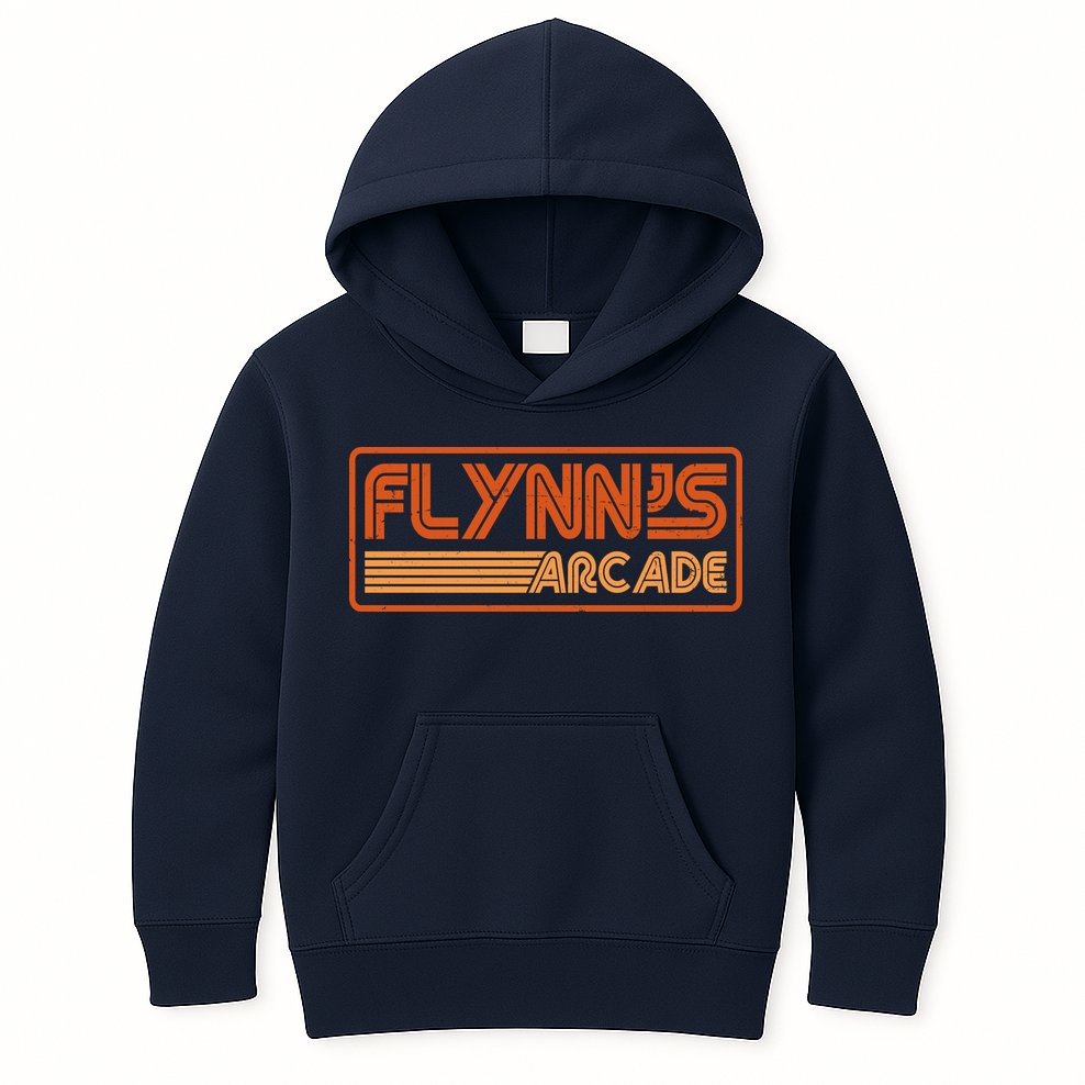 Flynn's Arcade Vintage Retro 80's Logo Kids Hoodie