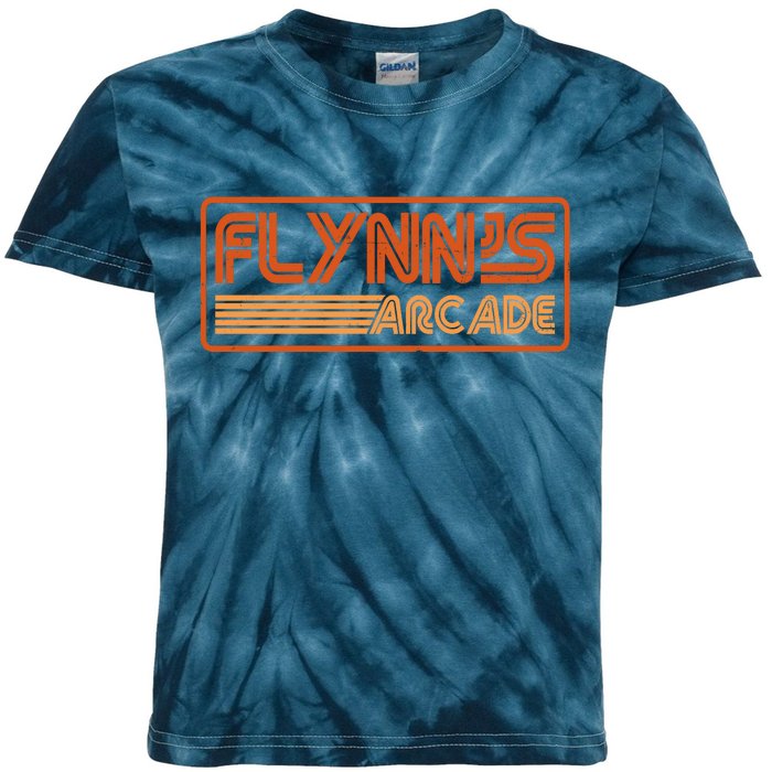 Flynn's Arcade Vintage Retro 80's Logo Kids Tie-Dye T-Shirt