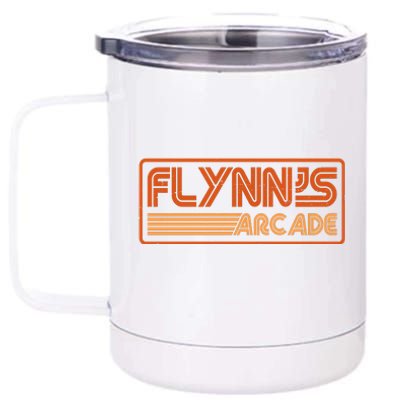 Flynn's Arcade Vintage Retro 80's Logo 12 oz Stainless Steel Tumbler Cup