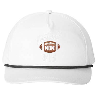 Football Mom 18 Funny Mother Woman Touchdown Girl Son Game Snapback Five-Panel Rope Hat