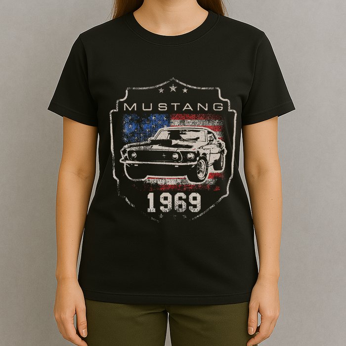 F.O.R.D. M.U.S.T.A.N.G 1969 Flag T-Shirt
