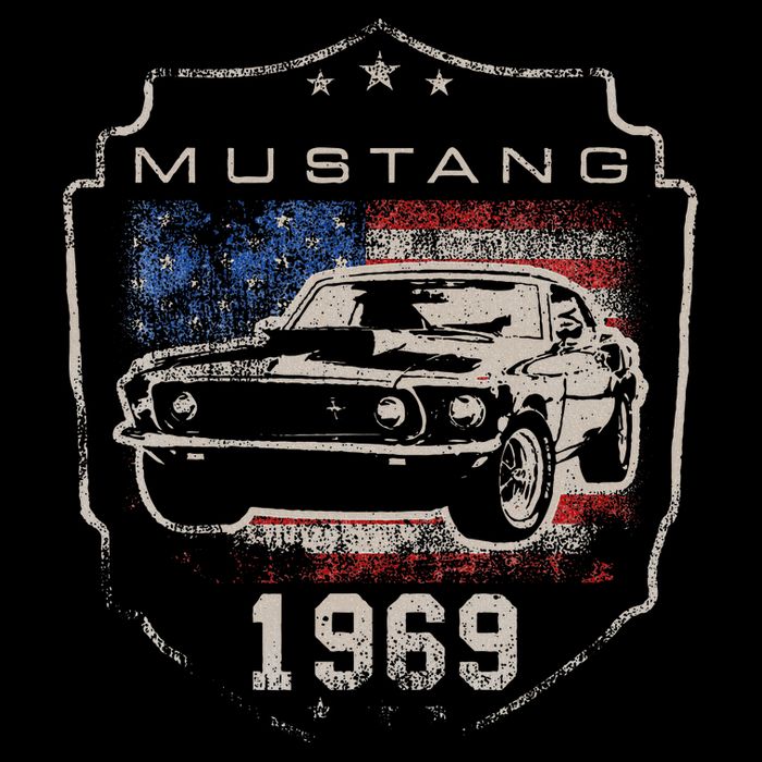 F.O.R.D. M.U.S.T.A.N.G 1969 Flag T-Shirt