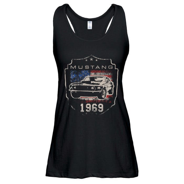 F.O.R.D. M.U.S.T.A.N.G 1969 Flag Ladies Essential Flowy Tank