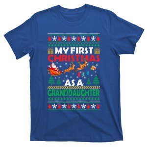 Family My 1st First Christmas As A Granddaughter Ugly Xmas Gift T-Shirt