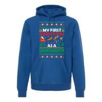 Family My 1st First Christmas As A Granddaughter Ugly Xmas Gift Premium Hoodie