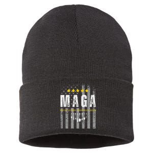 Funny Maga 2024 Maga Maybe Afford Groceries Again Sustainable Knit Beanie