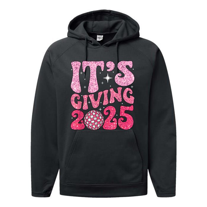 Family Matching 2025 Happy New Year Its Giving 2025 Party Gift Performance Fleece Hoodie