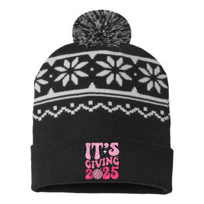 Family Matching 2025 Happy New Year Its Giving 2025 Party Gift USA-Made Snowflake Beanie