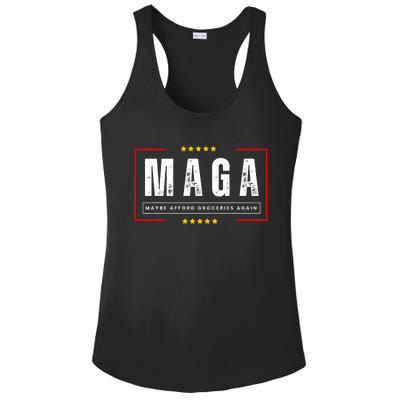 Funny Maga 2024 Maga Maybe Afford Groceries Again Ladies PosiCharge Competitor Racerback Tank