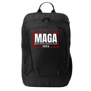 Funny Maga 2024 Maga Maybe Afford Groceries Again City Backpack