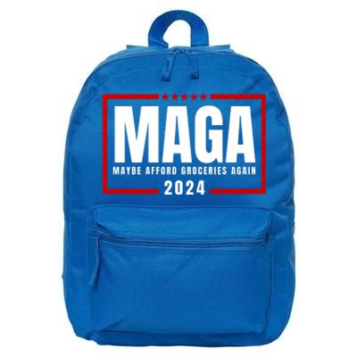 Funny Maga 2024 Maga Maybe Afford Groceries Again 16 in Basic Backpack