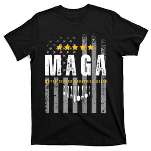 Funny Maga 2024 Maga Maybe Afford Groceries Again T-Shirt