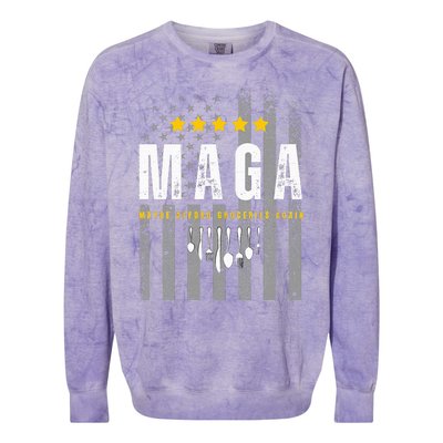 Funny Maga 2024 Maga Maybe Afford Groceries Again Colorblast Crewneck Sweatshirt