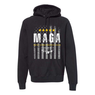 Funny Maga 2024 Maga Maybe Afford Groceries Again Premium Hoodie