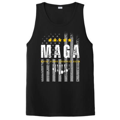 Funny Maga 2024 Maga Maybe Afford Groceries Again PosiCharge Competitor Tank