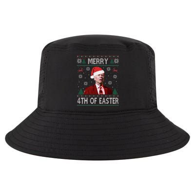 Funny Merry 4th Of Easter Joe Biden Xmas Ugly Swater Cool Comfort Performance Bucket Hat