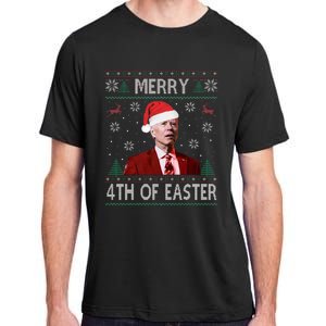 Funny Merry 4th Of Easter Joe Biden Xmas Ugly Swater Adult ChromaSoft Performance T-Shirt