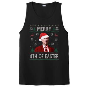 Funny Merry 4th Of Easter Joe Biden Xmas Ugly Swater PosiCharge Competitor Tank