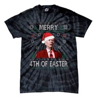 Funny Merry 4th Of Easter Joe Biden Xmas Ugly Swater Tie-Dye T-Shirt