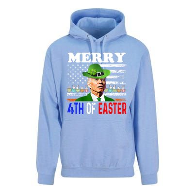 Funny Merry 4th Of Easter Joe Biden PatrickS Leprechaun Hat Great Gift Unisex Surf Hoodie