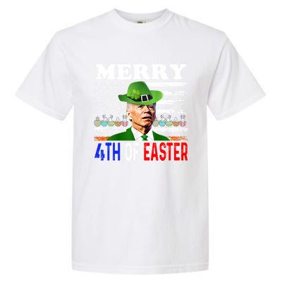 Funny Merry 4th Of Easter Joe Biden PatrickS Leprechaun Hat Great Gift Garment-Dyed Heavyweight T-Shirt