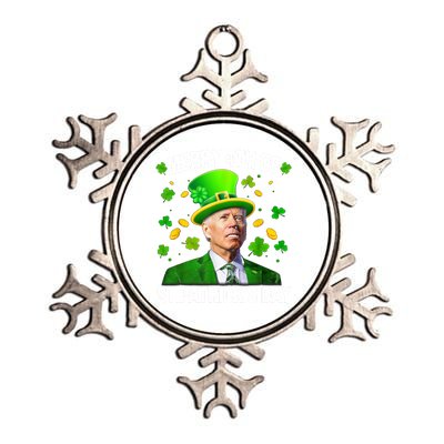 Funny Merry 4th Of St PatrickS Day Joe Biden Leprechaun Hat Gift Metallic Star Ornament