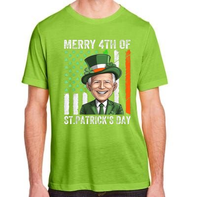 Funny Merry 4th Of St PatrickS Day Joe Biden Leprechaun Hat Gift Adult ChromaSoft Performance T-Shirt