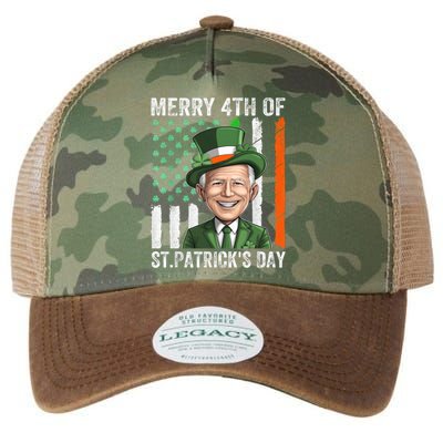 Funny Merry 4th Of St PatrickS Day Joe Biden Leprechaun Hat Gift Legacy Tie Dye Trucker Hat