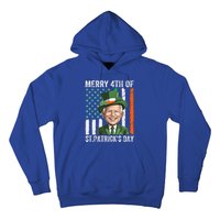 Funny Merry 4th Of St PatrickS Day Joe Biden Leprechaun Hat Gift Hoodie