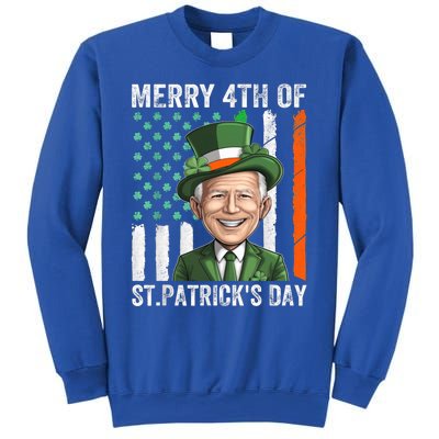 Funny Merry 4th Of St PatrickS Day Joe Biden Leprechaun Hat Gift Sweatshirt