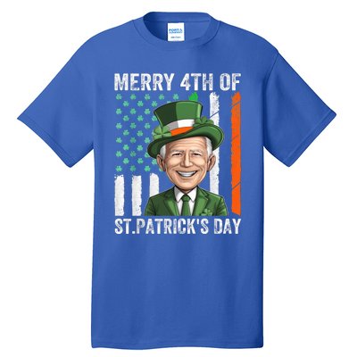 Funny Merry 4th Of St PatrickS Day Joe Biden Leprechaun Hat Gift Tall T-Shirt