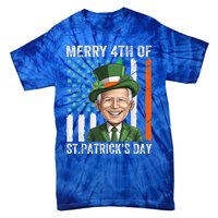 Funny Merry 4th Of St PatrickS Day Joe Biden Leprechaun Hat Gift Tie-Dye T-Shirt