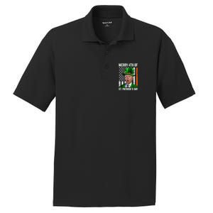 Funny Merry 4th Of St Patrick's Day Joe Biden Leprechaun Hat PosiCharge RacerMesh Polo